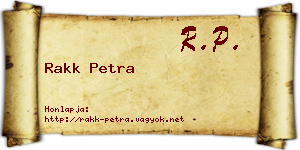 Rakk Petra névjegykártya