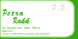 petra rakk business card